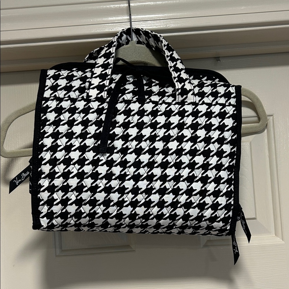 Vera Bradley Black and White Houndstooth Cosmetic Bag